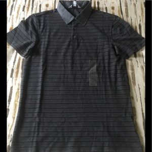 Calvin Klein textured striped polo